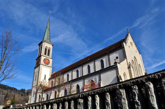 katholische Kirche in Unterägeri, Pfarrkirche - Kanton Zug, Schweiz