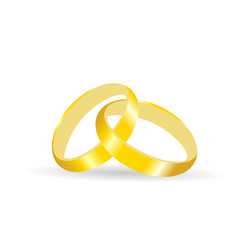 rings vector in gold