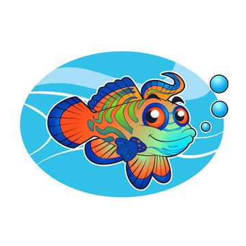 mandarin fish cartoon