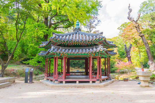 Beautiful and Old Architecture in Changdeokgung Palace in Seoul