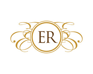 ER Luxury Royal Elegant Initial Logo