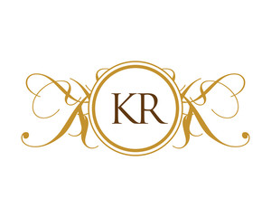 KR Luxury Royal Elegant Initial Logo