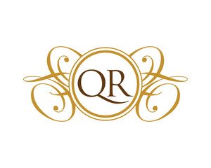QR Luxury Royal Elegant Initial Logo