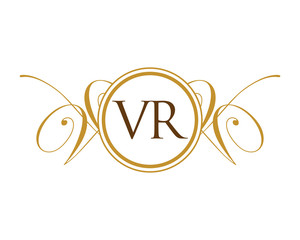 VR Luxury Royal Elegant Initial Logo