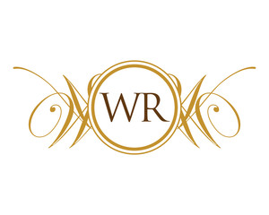 WR Luxury Royal Elegant Initial Logo