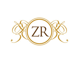 ZR Luxury Royal Elegant Initial Logo