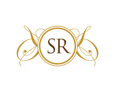 SR Luxury Royal Elegant Initial Logo