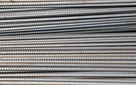 Iron armature for construction work used as background 