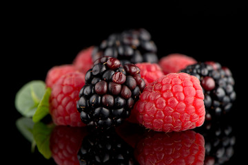 Blackberry and raspberry