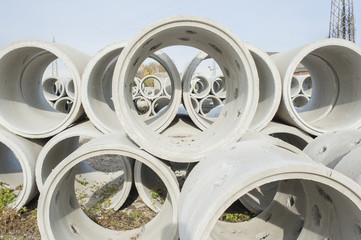 Pipe of cement for the building trade