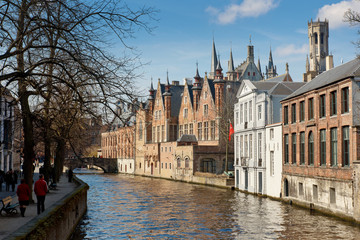 Fototapeta premium Scenic city view of Bruges