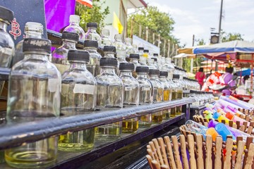 Perfume bottles, Perfume Sprayer on street market thailand - goods
