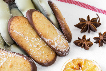 Assorted Cookies on wooden table