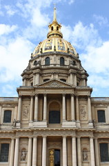 Fototapeta na wymiar Les Invalides cathedral in Paris, France