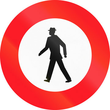 recommend clip art: Road sign used in Switzerland - No pedestrians