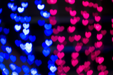 Heart shape bokeh background
