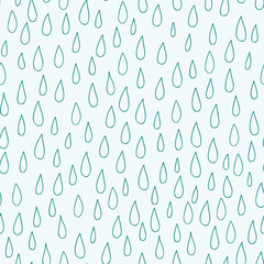 Seamless rain drops background pattern.