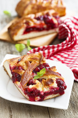Homemade pie with berries