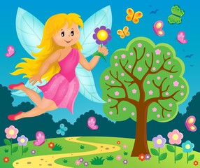 Obraz na płótnie Canvas Happy fairy theme image 7