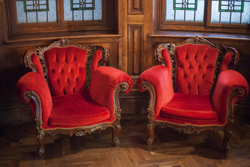 Red Velvet Chairs