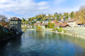Fototapeta premium river view bern switzerland