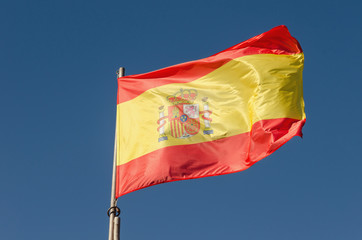 Flag of Spain waving