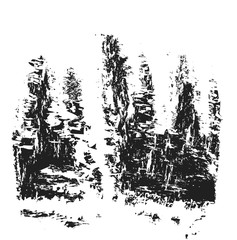 Obraz premium black grunge paint splattered brush stroke background and texture