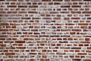 Naklejka premium Old brick wall, medieval masonry