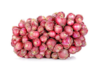Red shallot isolated on the white background
