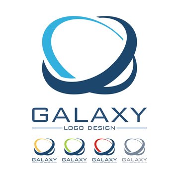 Galaxy, Oval Design Logo Vector