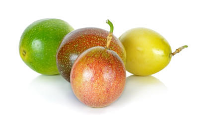 Passion fruit isolated on the white background