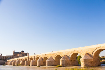 Fototapeta na wymiar Roman Bridge of Cordoba