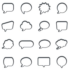 Speech bubbles icon set