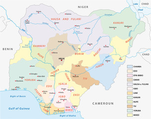 nigeria map of the principal lingustic groups