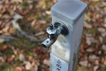 公園の水道の蛇口