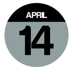 14 april calendar circle