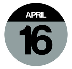 16 april calendar circle