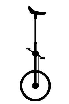 Unicycle Isolated SIlhouette