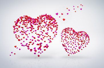 2  schwebende Herzen 