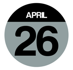 26 april calendar circle