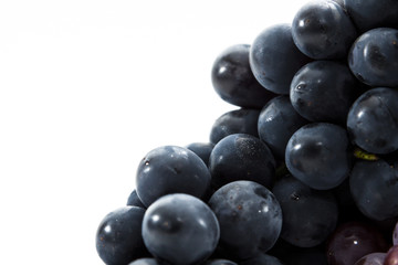 Collection of Fresh Grapes on Bright Backgroup Up Close