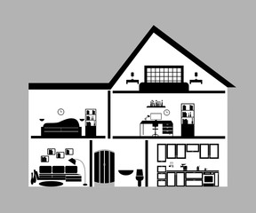 the home interior black