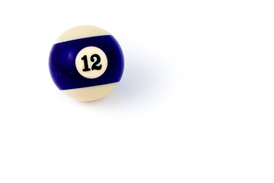 Billiard ball twelve isolated on a white background