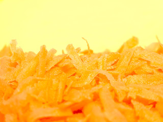 Grated carrots closeup
