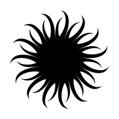 Sun black simple icon