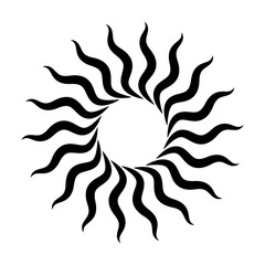 Sun black simple icon