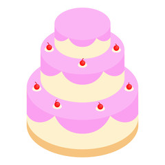 Wedding cake isometric 3d icon