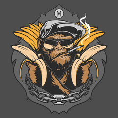 Obraz premium Monkey with bananas