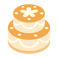 Birthday cake isometric 3d icon