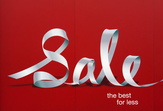 sale letters on a wall